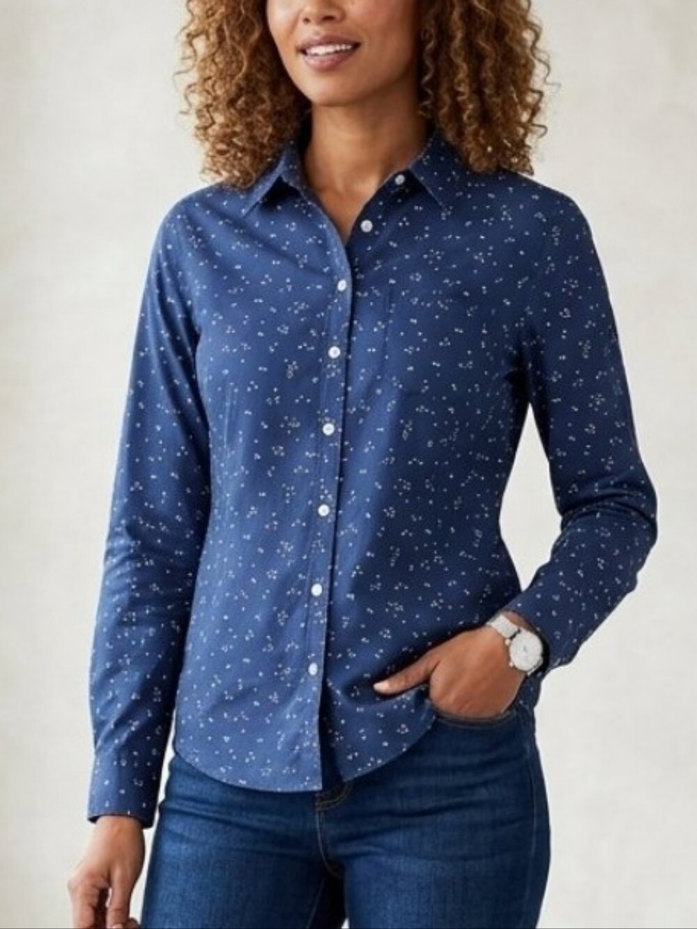 LL Bean women bottom down  Cotton Long Sleeves shirt size XS